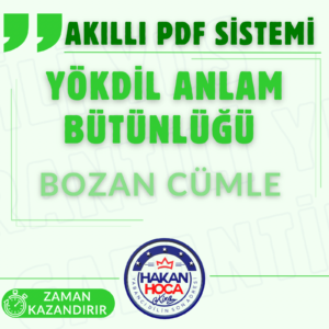 Akıllı PDF Sistemi (YÖKDİL YDS ANLAM BÜTÜNLÜĞÜ BOZAN CÜMLE)