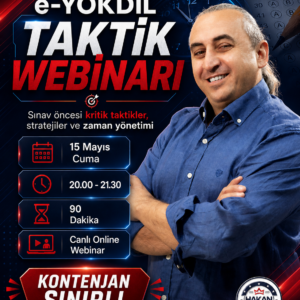 e-YÖKDİL Taktik Webinarı | 15 Mayıs Canlı Online Webinar
