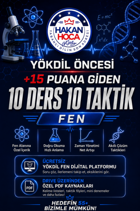 YÖKDİL Fen Son Hafta Kampı - 10 Ders 10 Taktik